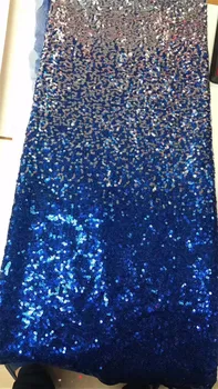 

Free shipping (5yards/pc) High quality African sequins net lace fabric sequins French net lace fabric for wedding