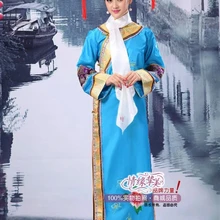 Китайский династии Цин Infanta принцесса шоу костюм платье с шапочкой розовый красный синий фиолетовый