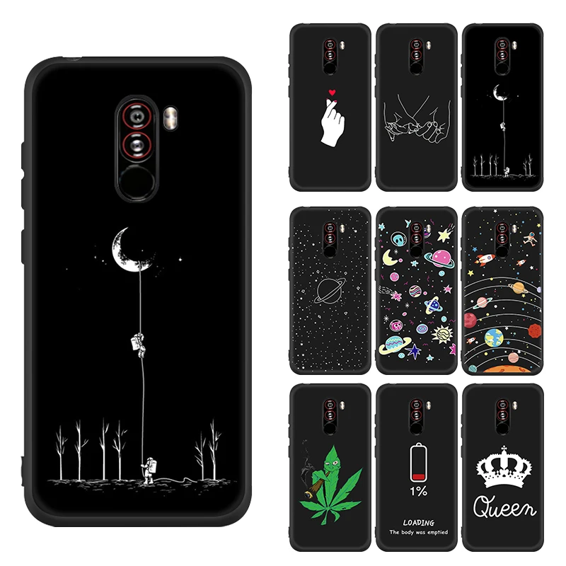 

Lovely Stars Planet Painted TPU Case For Xiaomi Mi8 Mi A2 Lite Silicone Pattern Matte Slim Cover For Xiaomi Pocophone F1 Mi6X