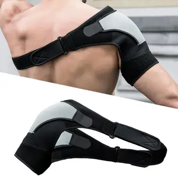 

Unisex Adjustable Single Shoulder Support Gym Sports Brace Guard Strap Belt Black Bandage Men&Women Outdoor Fitness Tools