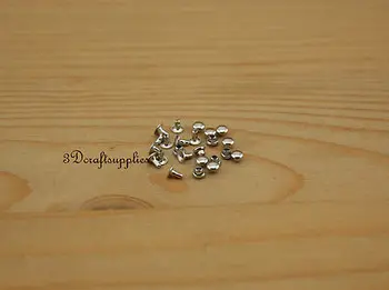 

rivets leather rivet bag clothing shoes flat copper 50 sets 3 mm nickel H2