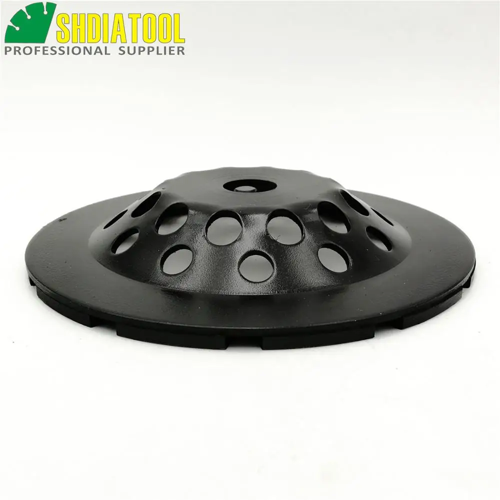 SHDIATOOL 7"/180MM Diamond Double Row Grinding Cup Wheel Twin Row Grinding Disc For Polishing Concrete Masonry Granit