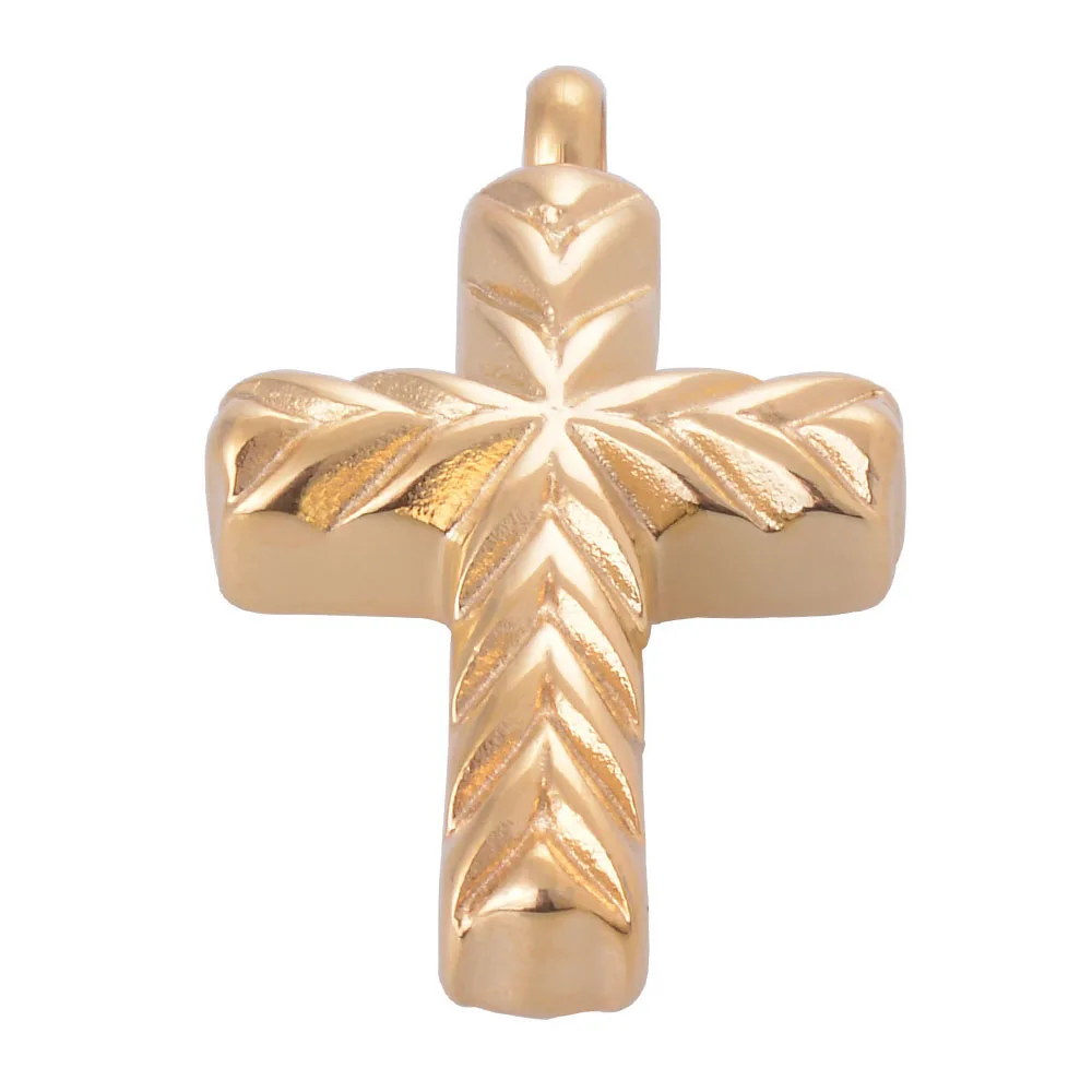 10Pieces/lot Wholesale Gold Color Stainless Steel Cross Pendants
