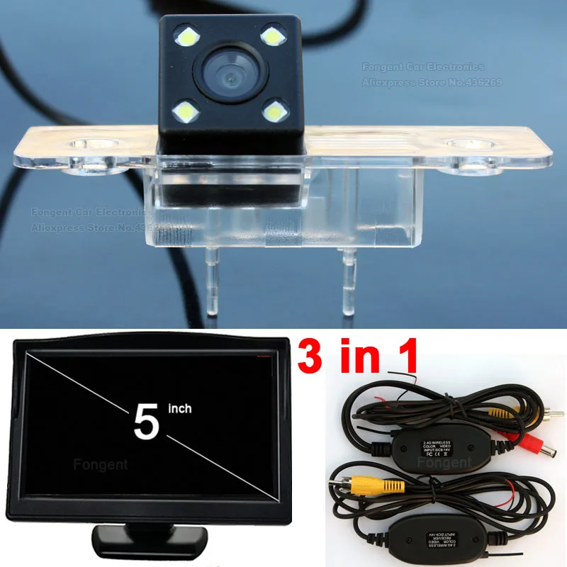 

For Skoda Octavia 1U MK1 1Z MK2 Laura 2012 2013 2014 2015 Vehicle Rear View Reversing Back up Parking Wireless AV Camera Monitor