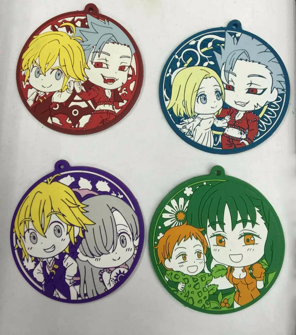 The Seven Deadly Sins Nanatsu no Taizai Anime Figure Rubber Strap Charm Keychain