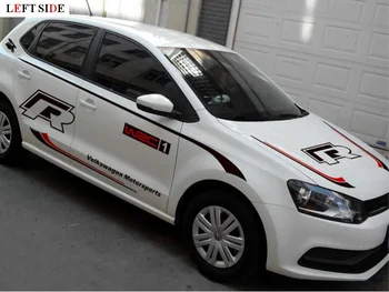 

LEFT SIDE Car Stickers Customizable Car Styling Whole Car Accessories Waterproof Sunscreen Vinyl Fresh No Color Fading Durable