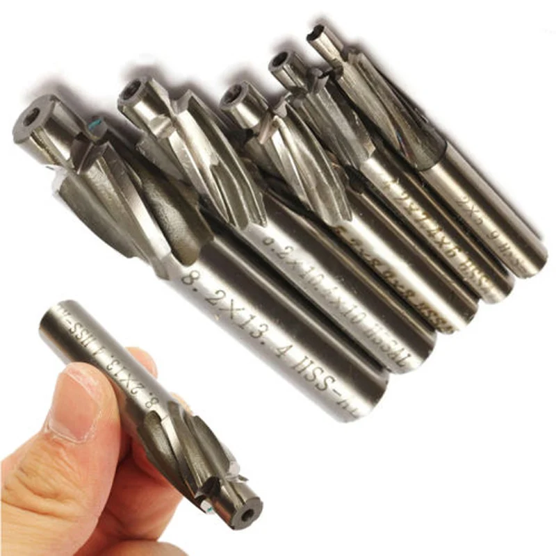 

5pcs 4 Flute Milling Cutter Countersink HSS-AL End Mill Cutter Pilot Mills Carbide Milling Cutter Spiral PVC Cutter