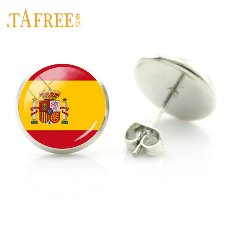 TAFREE флаг Турции Испании Японии Швеции серьги гвоздики 28 видов мира фото