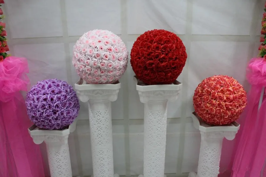 Silk Flower Ball 16" 40CM Big Size Kissing Balls Artificial Encryption