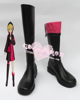 

Vocaloid Tokyo Teddy Bear Kagamine Rin Black Long Cosplay Shoes Booots H016