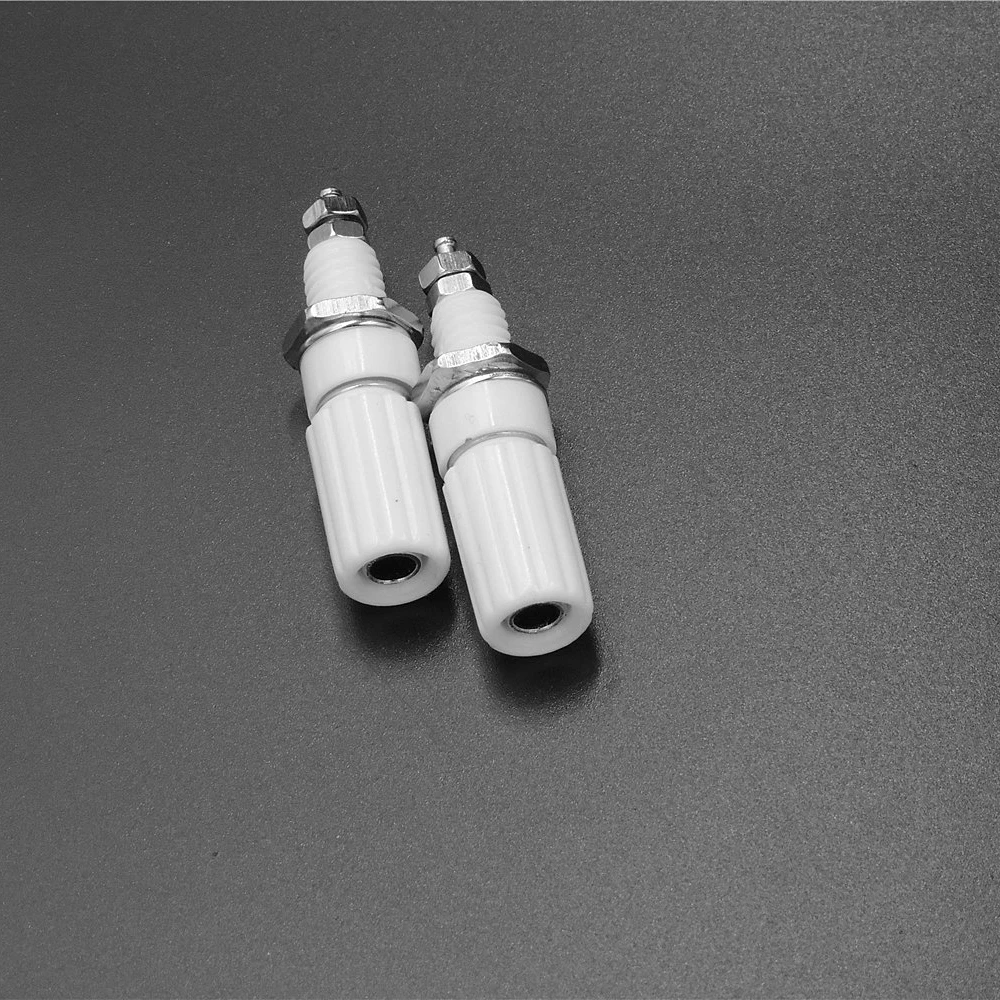 

20x white 4mm Amplifier Terminal Binding Post Banana Plug Jack Plastic Connector