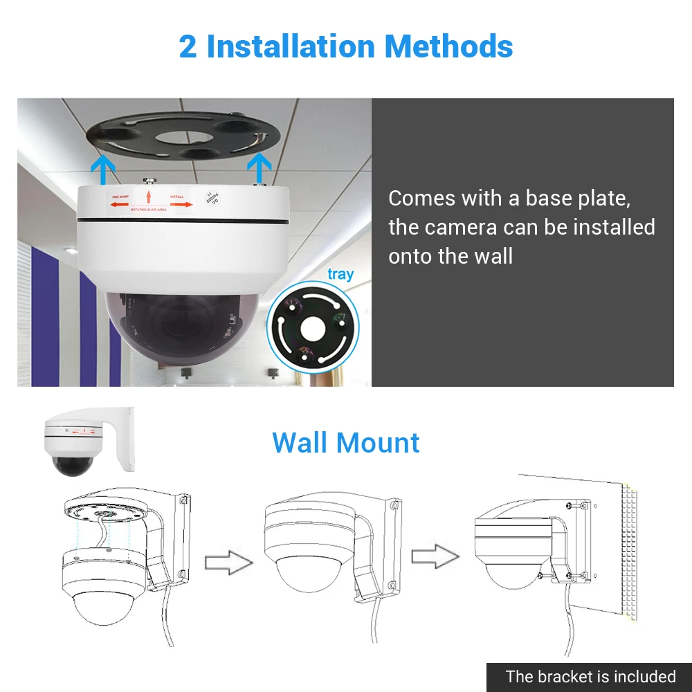 2MP IP Камера 1080 P 2,5 дюйма POE Onvif сети 4X зум Цвет Ночное видение IP67 мини Камера с SONY307