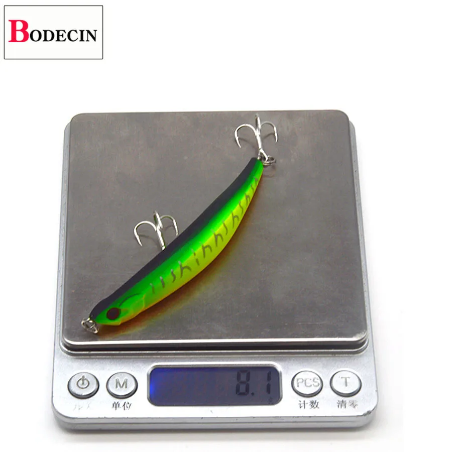 Fishing Pencil Lure China Sea Tackle 1PCS Artificial Hard Laser Bait With 3 Hooks For Trout Pike Topwater Fake Fishing Lure (9)