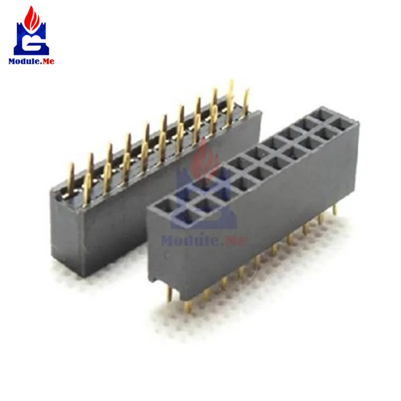 

10PCS 2X10 Pin 20P 2.54mm Double Row Female Straight Header Pitch Socket Strip