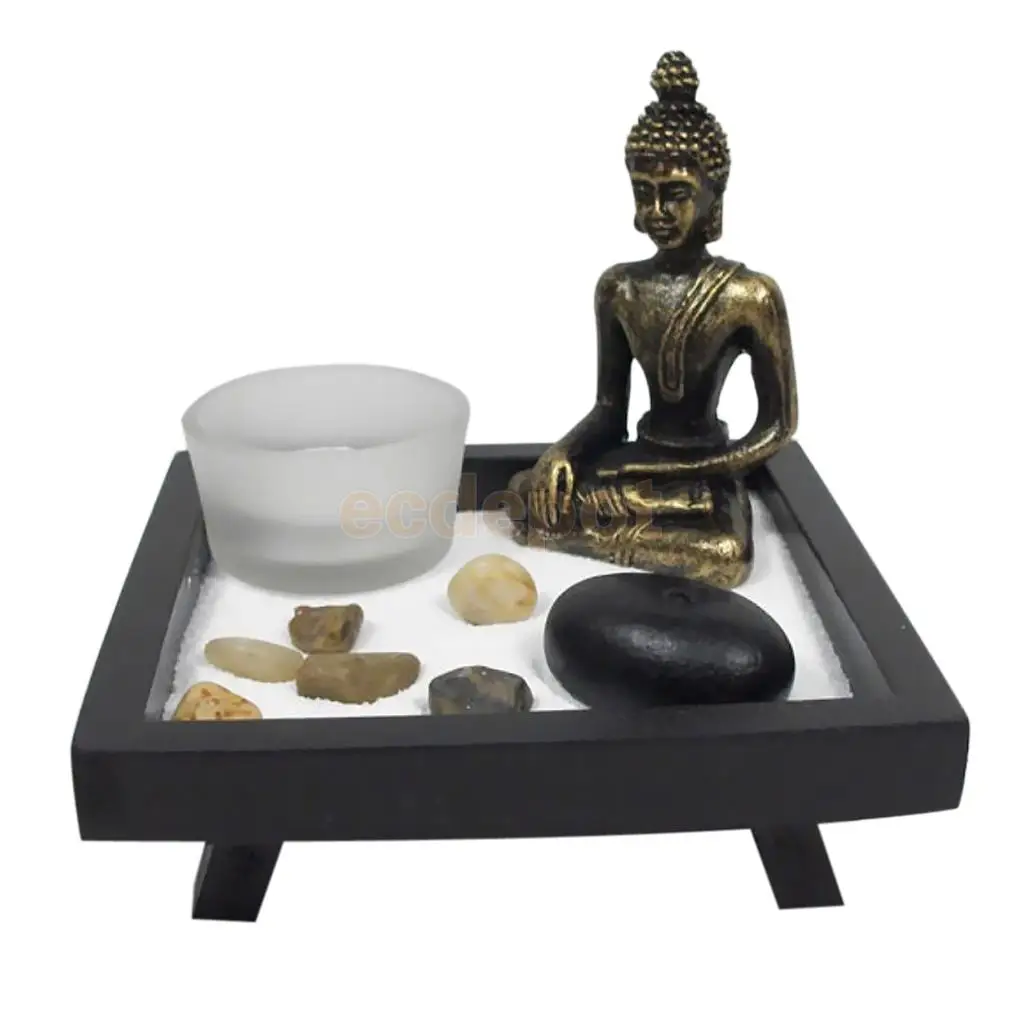 

ZEN Garden Set: Buddha, Tealight Holder, Incense Burner,Rake Collectables