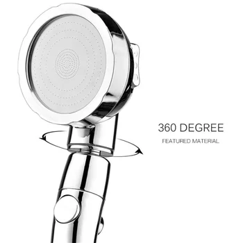 

3 Spray Modes Shower Head 360 Degrees Rotating Shower Head Water Saving Shower Head High Pressure Shower Head With Stop Button