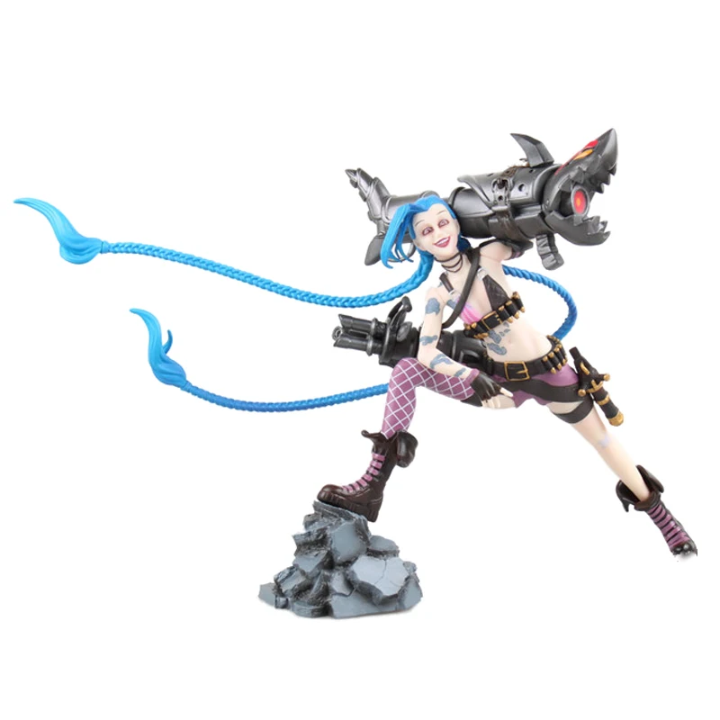 

LOL Jinx 24cm PVC Action Figure Combat action High quality kids toy Online game