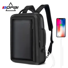 BOPAI лучший профессиональный мужской деловой рюкзак для путешествий, водонепроницаемый тонкий рюкзак для ноутбука, школьная сумка, офисный мужской рюкзак, кожаная сумка