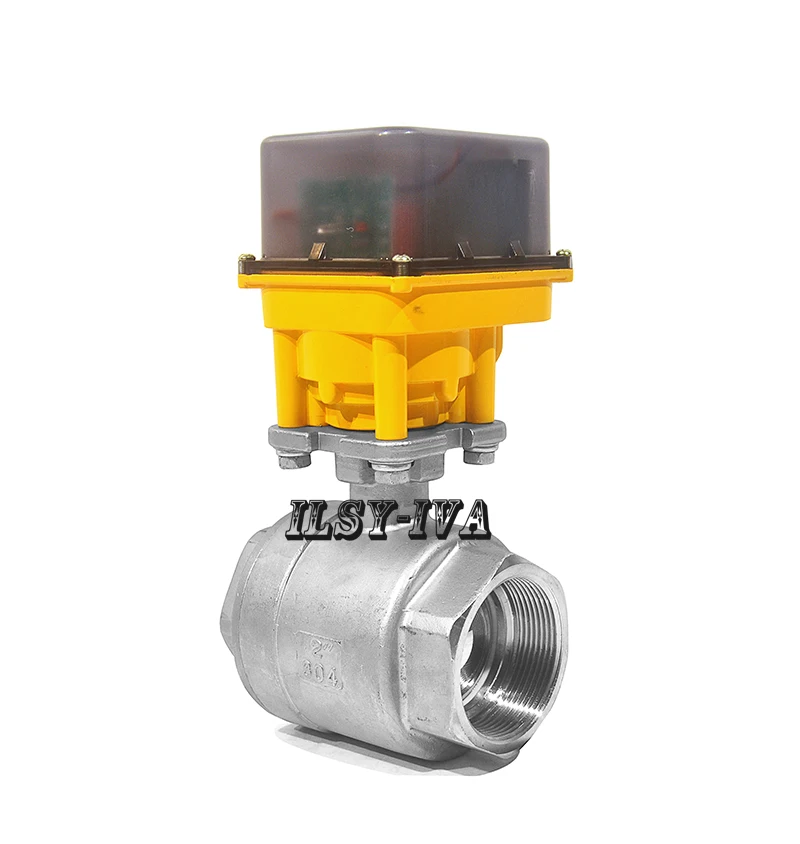 DN50 AC12V/24 V/220 В фиксированного типа из нержавеющей стали электрический шаровой кран с ручным режимом