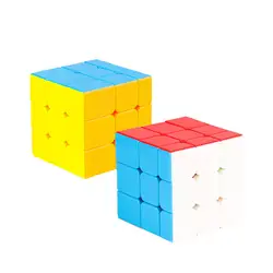 Креативный неравный флуоресцентный магический куб 5,6 см 3x3x3 Stickerless Fadeless водостойкий скоростной куб для детей пазл развивающий игрушки