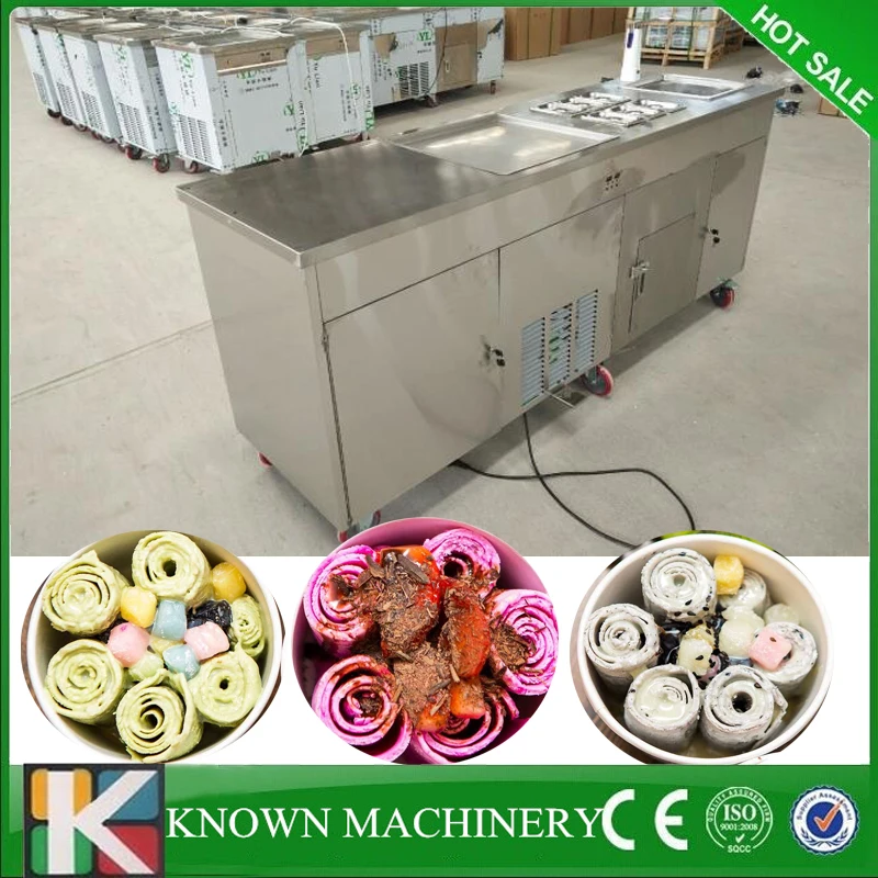

With sink and worktable thailand fried ice cream roll maker fry ice cream machine free shipping