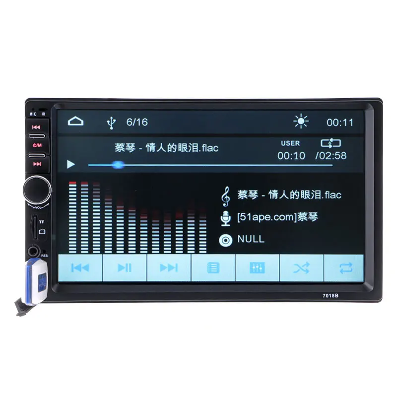 Автомобильный мультимедийный плеер 2 Din 7 дюймов HD Bluetooth авто стерео радио FM MP3 MP4 MP5