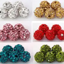 10 мм 100 шт./лот Цена по прейскуранту завода смешанные мульти лучшие микро Pave CZ Диско шар бусины Кристалл бисера браслет Neacklace разделитель