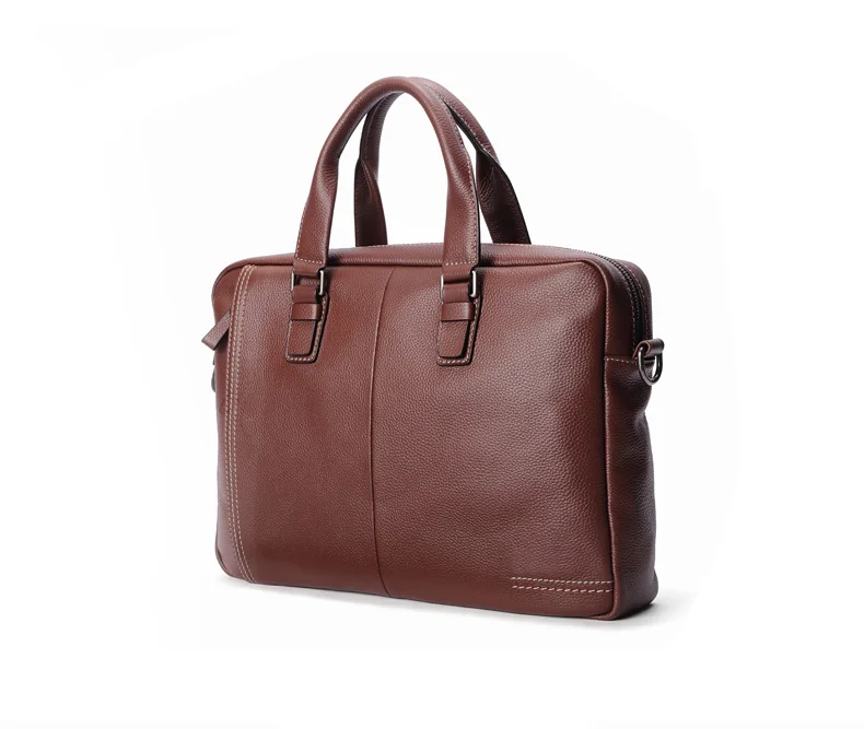 LUENSRO мужской портфель из натуральной кожи, модная Вместительная деловая сумка, Черная мужская сумка на плечо для ноутбука, мужской портфель