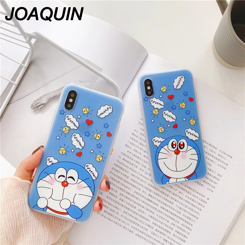 Doraemon Mobile Phone Shell Case For iPhone 6 6S 7 8 Plus Cases Cute X XS XR MAX Soft Fundas |