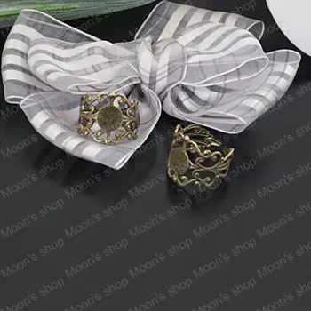 

Wholesale Diameter 18MM Antique Bronze Copper Ring with 8MM settings Findings Accessories 10 pieces(JM3149)