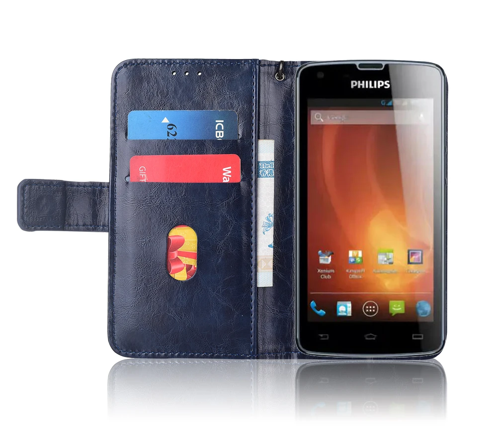 Кожаный чехол книжка для Philips Xenium W8510 Fundas с цветочным принтом 100% специальный