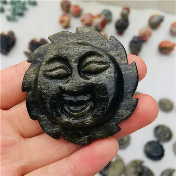 

Natural crystal gemstone fluorite elephant head pendant reiki healing hand carved crystal jewelry energy healing