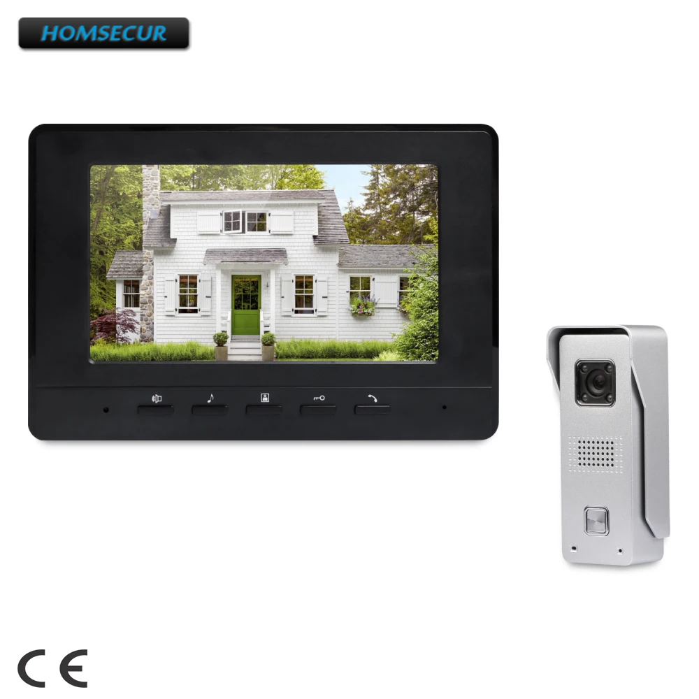 

EU Delivery HOMSECUR 7" Video Door Intercom System with Intra-monitor Audio Intercom for House/ Flat XC002+XM707-B