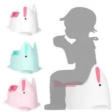 Портативный для малышей камерные горшки для унитаза, тренировочное сиденье для унитаза, Детский горшок с мультяшным Кроликом, Детские унитазы