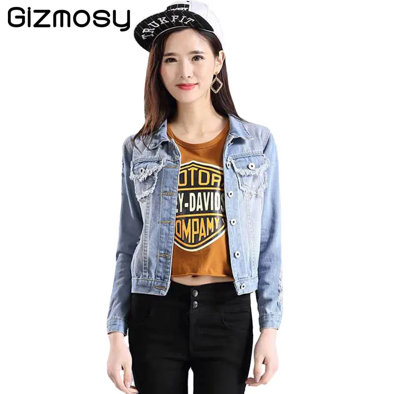 Jacket Women Denim Jacket XL Vintage Cropped Short Denim Jackets Long-Sleeve Jeans Cardigan Coat Light Blue Outwear SY2345 Jacket Women Denim Jacket XL Vintage Cropped Short Denim Jackets Long-Sleeve Jeans Cardigan Coat Light Blue Outwear SY2345