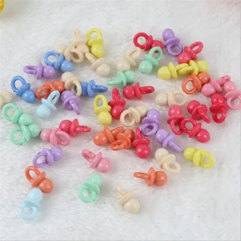 

20pcs/pack 22mm Acrylic Mini Pacifier Beads for Baby Shower Decorations DIY Pink/blue Pacifier Jewelry Pendant Party Supplies-S