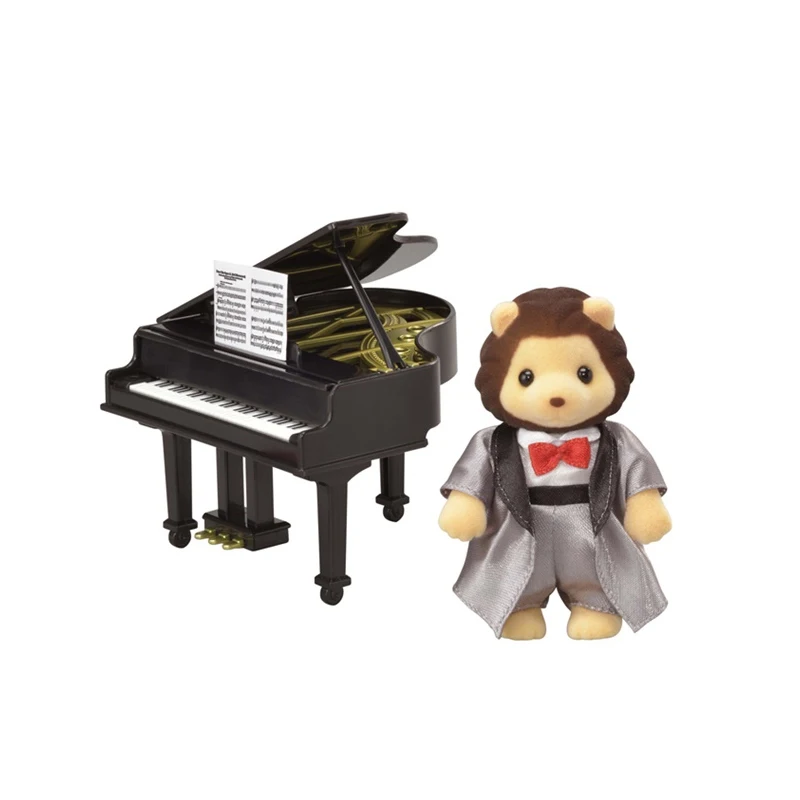 Sylvanian Family Furry Animal Dollhouse фигурка льва пианист рояльный концертный набор подарок для