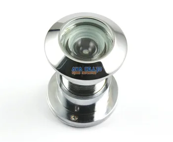 

Silver Tone Metal 220 Degree Angle Door Viewer Peephole w Cover 42-55mm