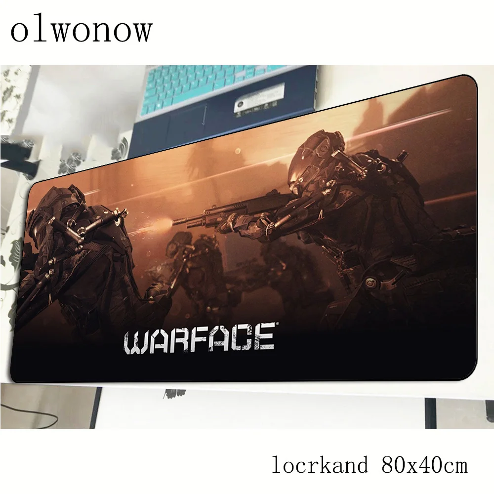 Коврик для мыши warface 80x40 см милые коврики лучший игровой коврик геймер массовый