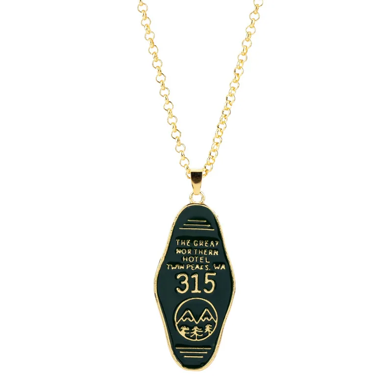 

TV Movie Twin Peaks The Great Northern Hotel Room 315 Necklace Bates Motel for Women Men's Necklace Chain Jewelry