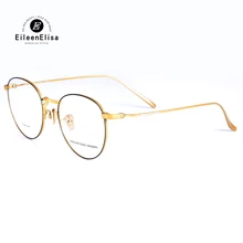 EE модные Harajuku круглые очки ретро оправа для женщин Близорукость металлические очки Оптические прописные оправа Oculos De Grau