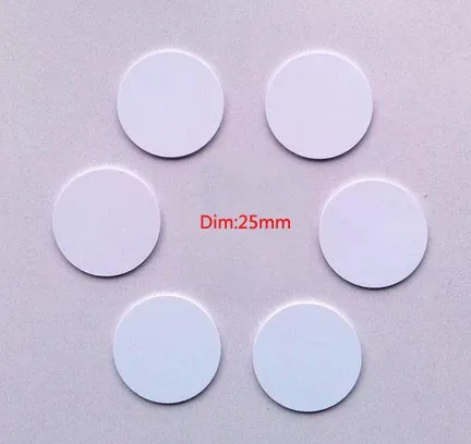 

Waterproof IC Tag ,IC coin card, 13.56M,1k memory, Diameter 25 mm , min:500pcs