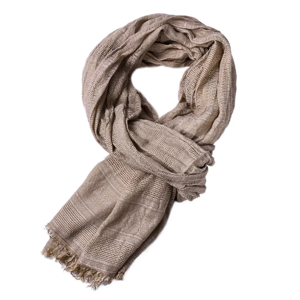 Модный повседневный шарф-шаль, мужской зимний, теплый, полосатый теплый шарф-шаль с кисточками, хлопковый шарф для зимы, хлопковый смешанный шарф - Цвет: KH
