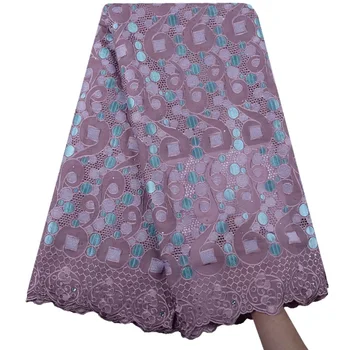 

High Quality Swiss Voile Lace With Stones Voile Swiss Lace Fabric African Swiss Cotton Voile Lace Fabric For Clothes A1514