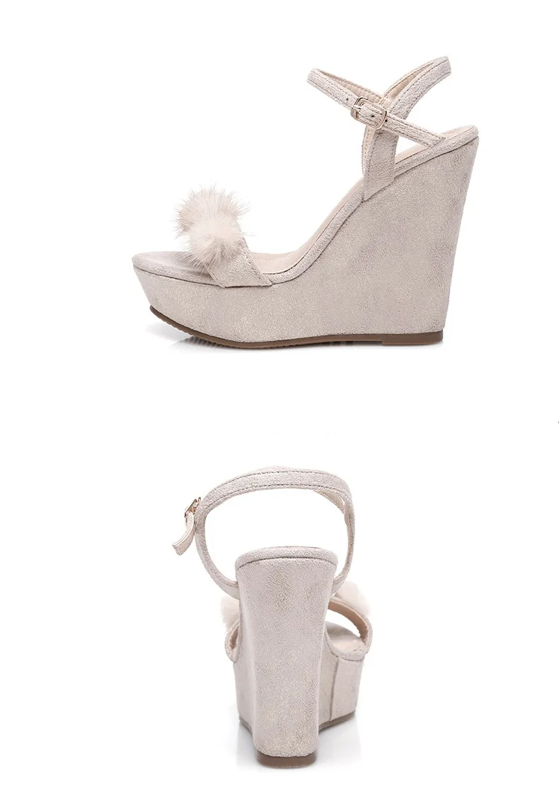 34_2019 Summer Fashion Womens Wedge Sandals Female Retro High Heeled Platform Rhinestone Shoes Online