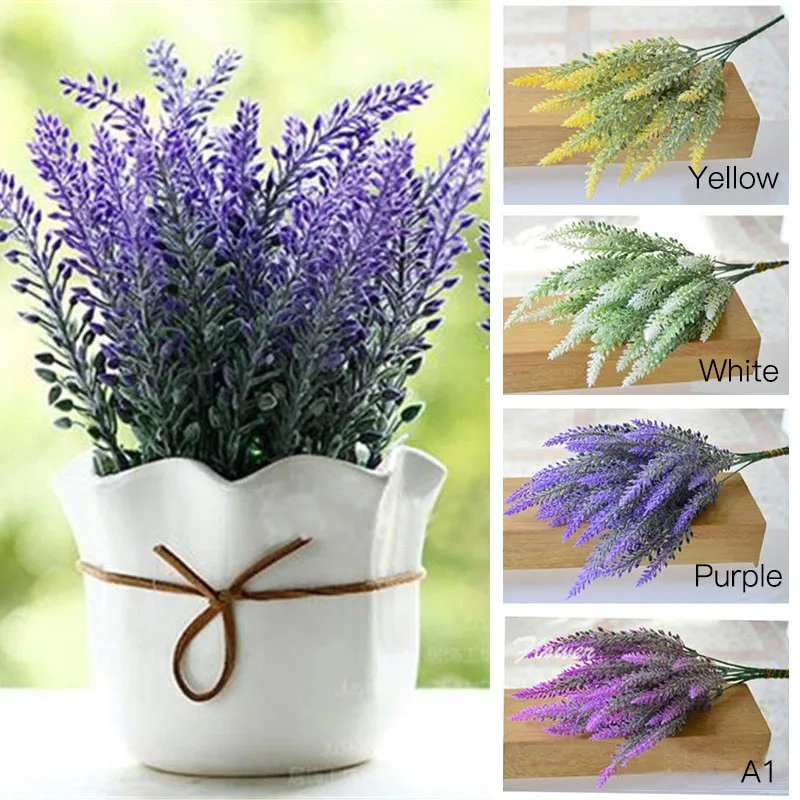 1 Piece Romantic Provence Decoration Lavender Flower Silk Artificial Flowers Grain Decorative 