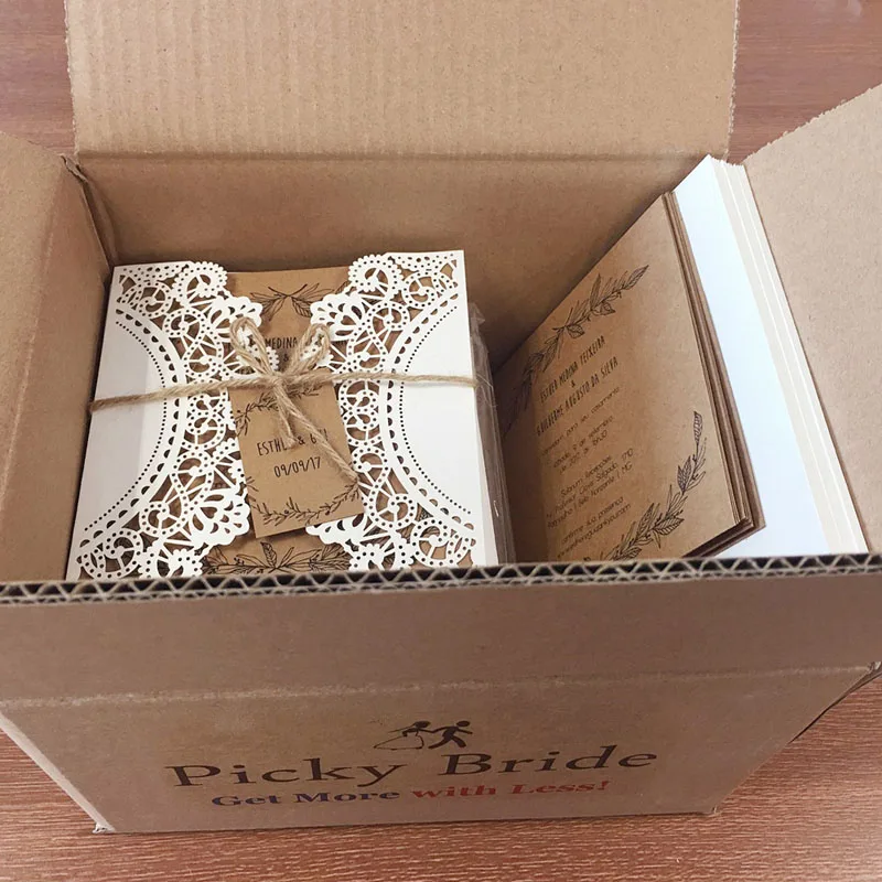rustic wedding invitations