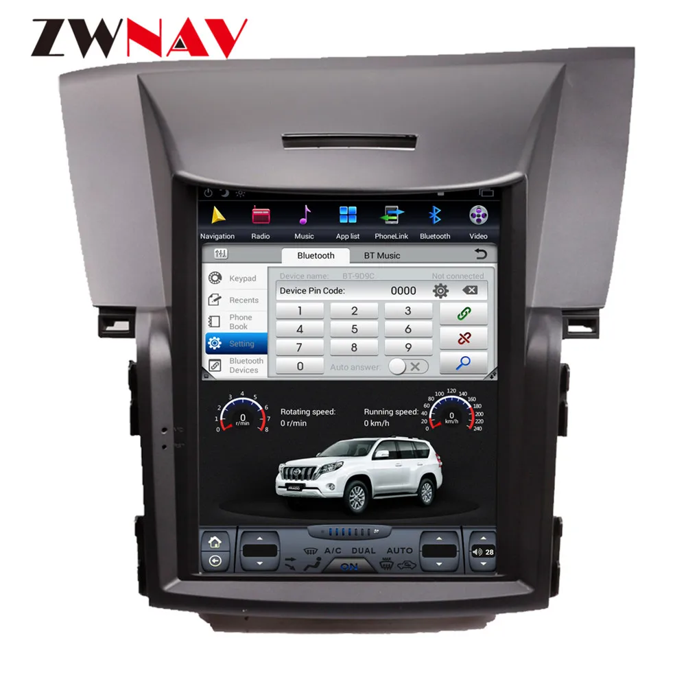 

ZWNVA Tesla IPS Screen Android 7.1 Car No DVD Player Radio GPS Navigation For Honda CRV 2012 2013 2014 2015 2016 2017 Headunit
