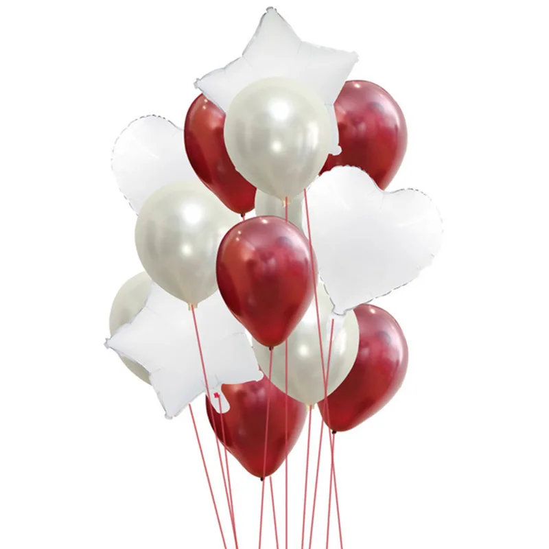 14 шт. 12 дюймов 18 дюймов много воздушных шаров С Днем Рождения Декоративные гелиевые шарики свадебный фестиваль балон вечерние принадлежности - Цвет: Белый