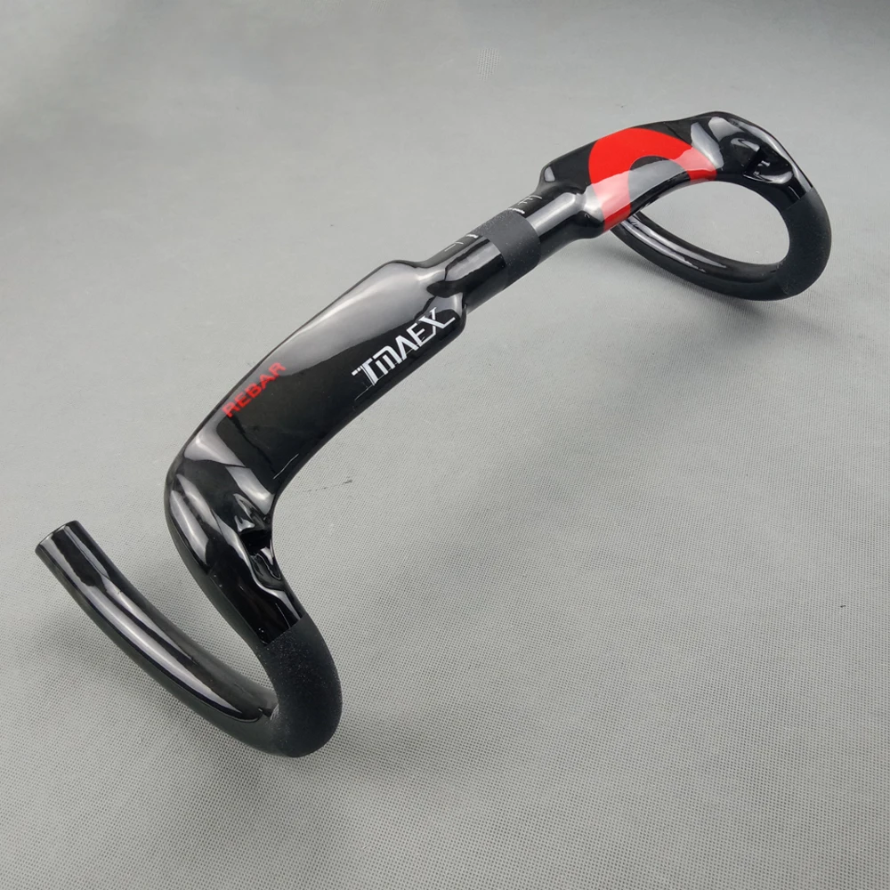 Manillar Carbono Carretera Guidao Speed Carbono Carbon Road Handlebar Red Bicycle Bent Bar 31.8mm 400/420/440mm Bicycle Parts bicycle accessories bicycle handlebar